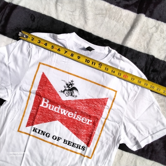 BUDWEISER white t shirt,  size medium - Picture 4 of 10